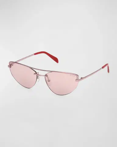 Pucci Semi-Rimmed Metal & Acetate Cat-Eye Sunglasses | Thumbnail 2 Pucci Semi-Rimmed Metal & Acetate Cat-Eye Sunglasses | Thumbnail 2