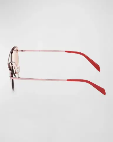 Pucci Semi-Rimmed Metal & Acetate Cat-Eye Sunglasses | Thumbnail 3 Pucci Semi-Rimmed Metal & Acetate Cat-Eye Sunglasses | Thumbnail 3