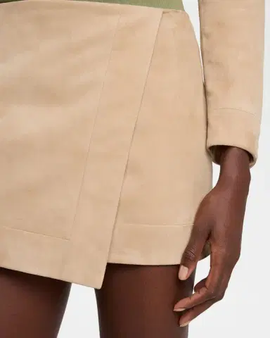 Balmain Asymmetric Suede Mini Skirt | Thumbnail 5 Balmain Asymmetric Suede Mini Skirt | Thumbnail 5