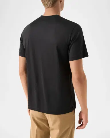 Eton Men's Cotton and Silk Solid Crewneck T-Shirt | Thumbnail 3 Eton Men's Cotton and Silk Solid Crewneck T-Shirt | Thumbnail 3