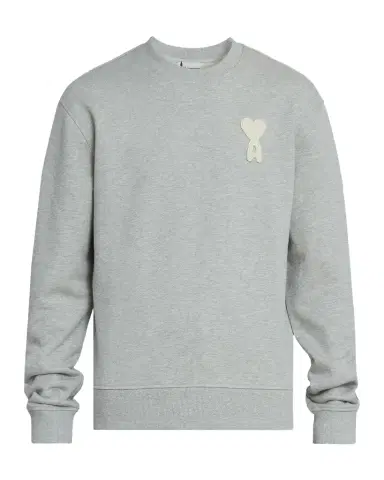 Ami Paris Men 's Crochet-Ami de Coeur Cotton Crewneck Sweater | Thumbnail 1 Ami Paris Men 's Crochet-Ami de Coeur Cotton Crewneck Sweater | Thumbnail 1