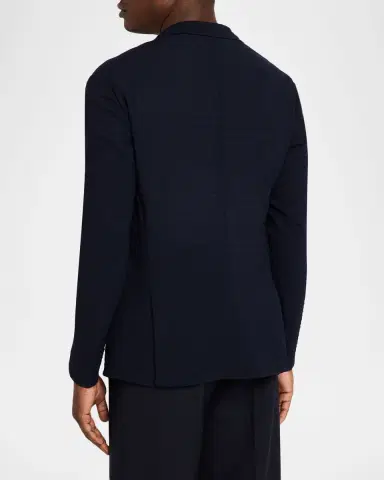 Emporio Armani Men 's Chevron Jacquard Knit Blazer | Thumbnail 2 Emporio Armani Men 's Chevron Jacquard Knit Blazer | Thumbnail 2