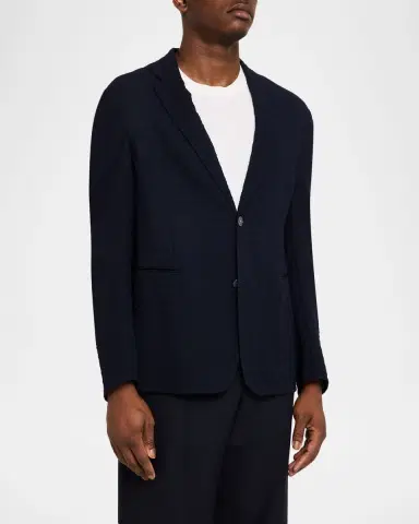 Emporio Armani Men 's Chevron Jacquard Knit Blazer | Thumbnail 3 Emporio Armani Men 's Chevron Jacquard Knit Blazer | Thumbnail 3