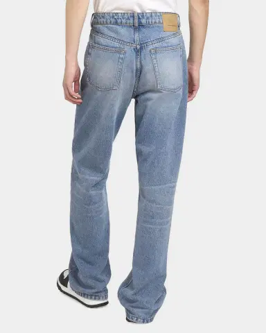 AMI PARIS Men's Faded Denim Wide-Leg Jeans | Thumbnail 3 AMI PARIS Men's Faded Denim Wide-Leg Jeans | Thumbnail 3