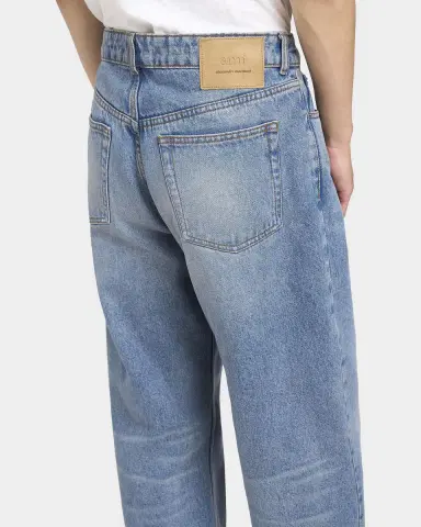 AMI PARIS Men's Faded Denim Wide-Leg Jeans | Thumbnail 5 AMI PARIS Men's Faded Denim Wide-Leg Jeans | Thumbnail 5