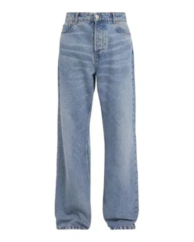 AMI PARIS Men's Faded Denim Wide-Leg Jeans | Thumbnail 1 AMI PARIS Men's Faded Denim Wide-Leg Jeans | Thumbnail 1
