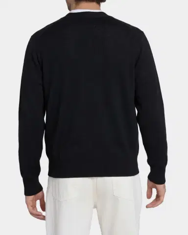 Ami Paris Men 's Tonal Embroidered Ami De Coeur Wool Knit Cardigan | Thumbnail 2 Ami Paris Men 's Tonal Embroidered Ami De Coeur Wool Knit Cardigan | Thumbnail 2
