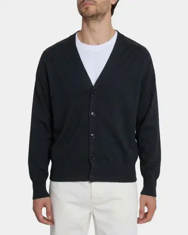 Ami Paris Men 's Tonal Embroidered Ami De Coeur Wool Knit Cardigan | Thumbnail 4 Ami Paris Men 's Tonal Embroidered Ami De Coeur Wool Knit Cardigan | Thumbnail 4