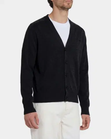 Ami Paris Men 's Tonal Embroidered Ami De Coeur Wool Knit Cardigan | Thumbnail 5 Ami Paris Men 's Tonal Embroidered Ami De Coeur Wool Knit Cardigan | Thumbnail 5