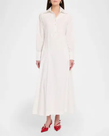 Rosie Assoulin Groovy Cotton Poplin Maxi Shirtdress | Thumbnail 2 Rosie Assoulin Groovy Cotton Poplin Maxi Shirtdress | Thumbnail 2