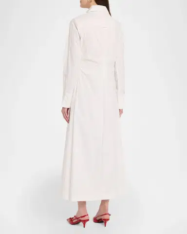 Rosie Assoulin Groovy Cotton Poplin Maxi Shirtdress | Thumbnail 3 Rosie Assoulin Groovy Cotton Poplin Maxi Shirtdress | Thumbnail 3