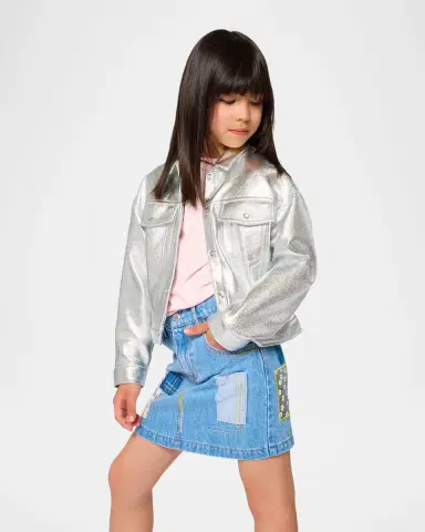 Marc Jacobs Girl's Patchwork Denim Mini Skirt, Size -12 | Thumbnail 2 Marc Jacobs Girl's Patchwork Denim Mini Skirt, Size -12 | Thumbnail 2