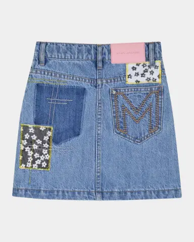 Marc Jacobs Girl's Patchwork Denim Mini Skirt, Size -12 | Thumbnail 3 Marc Jacobs Girl's Patchwork Denim Mini Skirt, Size -12 | Thumbnail 3