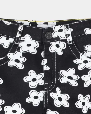 Marc Jacobs Girl 's Daisy-Print Cotton Shorts, Size 4-6 | Thumbnail 3 Marc Jacobs Girl 's Daisy-Print Cotton Shorts, Size 4-6 | Thumbnail 3