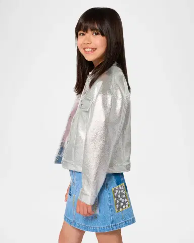 Marc Jacobs Girl 's Patchwork Mini Denim Skirt, Size 4-6 | Thumbnail 5 Marc Jacobs Girl 's Patchwork Mini Denim Skirt, Size 4-6 | Thumbnail 5