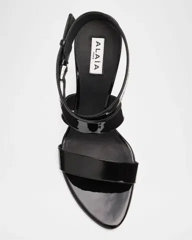 Alaïa 90mm Patent Leather Sandals | Thumbnail 3 Alaïa 90mm Patent Leather Sandals | Thumbnail 3