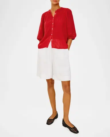 Rails x Giadzy Theia Embroidered Linen Blouse | Thumbnail 2 Rails x Giadzy Theia Embroidered Linen Blouse | Thumbnail 2