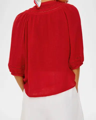 Rails x Giadzy Theia Embroidered Linen Blouse | Thumbnail 3 Rails x Giadzy Theia Embroidered Linen Blouse | Thumbnail 3