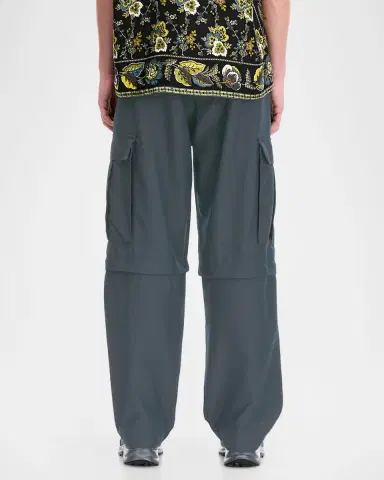 vowels Men's Chambray Convertible Cargo Pants | Thumbnail 3 vowels Men's Chambray Convertible Cargo Pants | Thumbnail 3