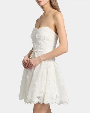 BADGLEY MISCHKA Strapless Bow Dropwaist Mini Dress | Thumbnail 7 BADGLEY MISCHKA Strapless Bow Dropwaist Mini Dress | Thumbnail 7