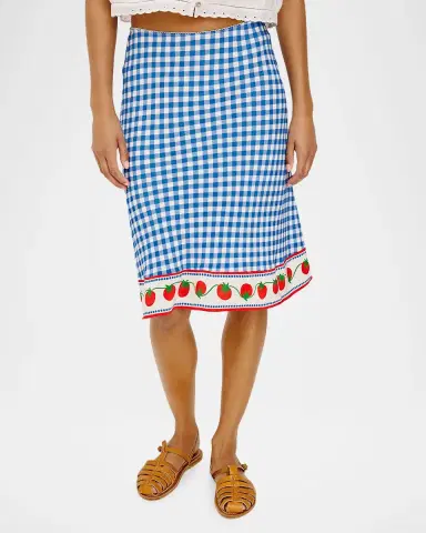 Rails x Giadzy Grazia Gingham Tomato Skirt | Thumbnail 3 Rails x Giadzy Grazia Gingham Tomato Skirt | Thumbnail 3