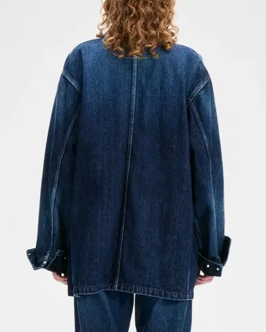 vowels Men's Oversized Denim Chore Jacket | Thumbnail 3 vowels Men's Oversized Denim Chore Jacket | Thumbnail 3