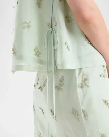 Altuzarra Siggi Embroidered Side-Tie Top | Thumbnail 5 Altuzarra Siggi Embroidered Side-Tie Top | Thumbnail 5