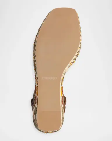 Bernardo 95mm Cairo Embroidered Raffia and Leather Wedge Sandals | Thumbnail 5 Bernardo 95mm Cairo Embroidered Raffia and Leather Wedge Sandals | Thumbnail 5