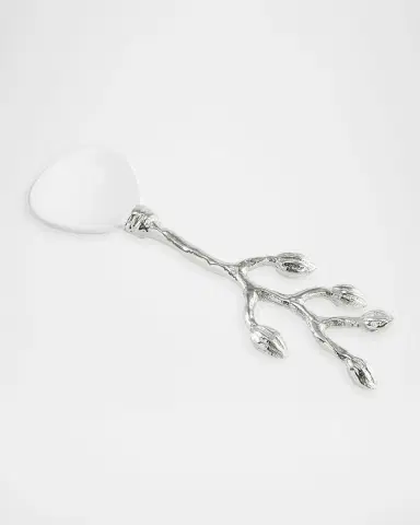 Michael Aram Silver Orchid Caviar Dish with Spoon | Thumbnail 5 Michael Aram Silver Orchid Caviar Dish with Spoon | Thumbnail 5