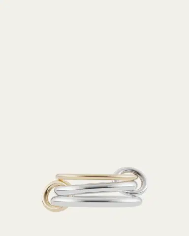 Spinelli Kilcollin Scorpio Silver and Gold 3 Linked Ring, Size 6.5 | Thumbnail 3 Spinelli Kilcollin Scorpio Silver and Gold 3 Linked Ring, Size 6.5 | Thumbnail 3