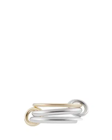 Spinelli Kilcollin Scorpio Silver and Gold 3 Linked Ring, Size 6.5 | Thumbnail 1 Spinelli Kilcollin Scorpio Silver and Gold 3 Linked Ring, Size 6.5 | Thumbnail 1