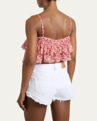 Etoile Isabel Marant Erisa Floral-Print Tiered Ruffle Crop Top | Thumbnail 3 Etoile Isabel Marant Erisa Floral-Print Tiered Ruffle Crop Top | Thumbnail 3