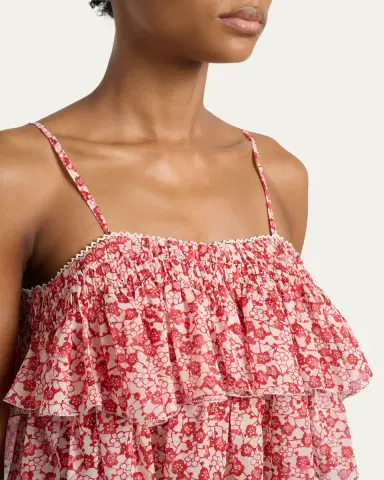 Etoile Isabel Marant Erisa Floral-Print Tiered Ruffle Crop Top | Thumbnail 5 Etoile Isabel Marant Erisa Floral-Print Tiered Ruffle Crop Top | Thumbnail 5
