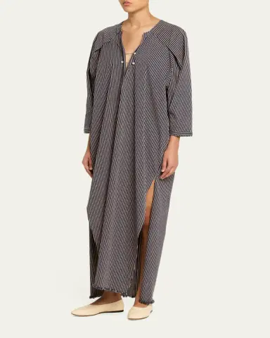 Nackiyé Offshore Striped Long-Sleeve Maxi Caftan Dress | Thumbnail 4 Nackiyé Offshore Striped Long-Sleeve Maxi Caftan Dress | Thumbnail 4