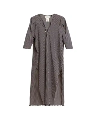Nackiyé Offshore Striped Long-Sleeve Maxi Caftan Dress | Thumbnail 1 Nackiyé Offshore Striped Long-Sleeve Maxi Caftan Dress | Thumbnail 1