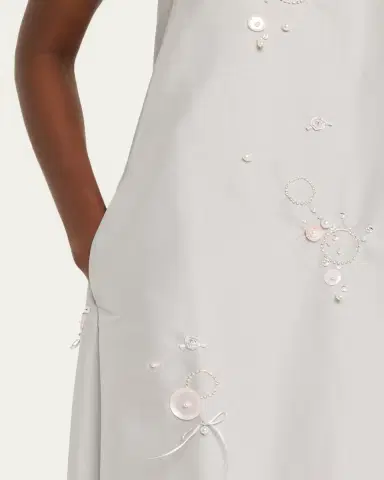 BERNADETTE Winnie One-Shoulder Bow Embellished Taffeta Gown | Thumbnail 3 BERNADETTE Winnie One-Shoulder Bow Embellished Taffeta Gown | Thumbnail 3
