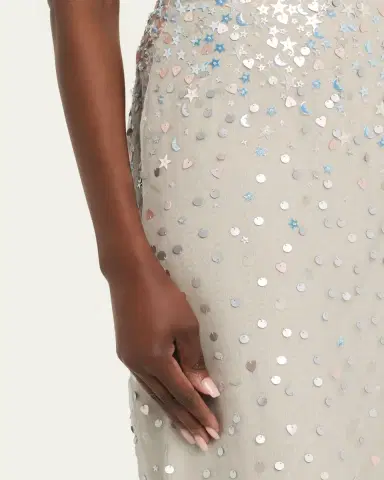 BERNADETTE Roxane Star Embroidered Silk Midi Skirt | Thumbnail 5 BERNADETTE Roxane Star Embroidered Silk Midi Skirt | Thumbnail 5