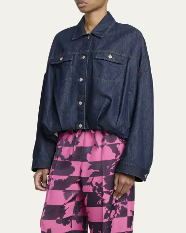 Dries Van Noten Denim Bubble Jacket | Thumbnail 4 Dries Van Noten Denim Bubble Jacket | Thumbnail 4