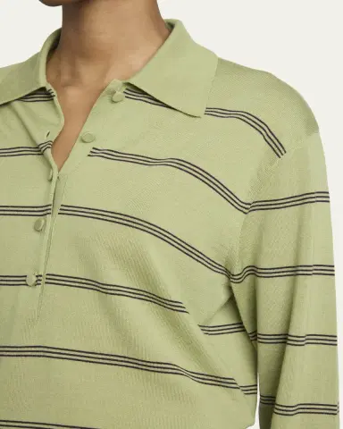Dries Van Noten Tuno Striped Wool Polo Sweater | Thumbnail 5 Dries Van Noten Tuno Striped Wool Polo Sweater | Thumbnail 5