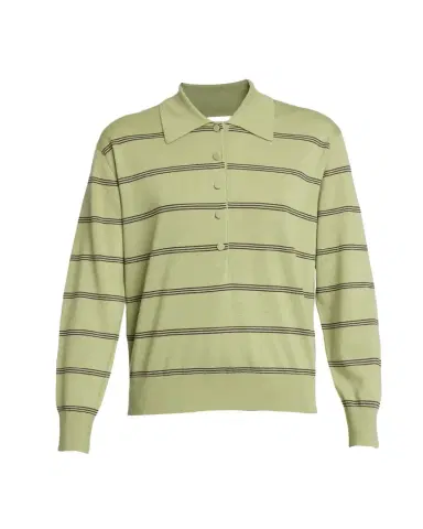 Dries Van Noten Tuno Striped Wool Polo Sweater | Thumbnail 1 Dries Van Noten Tuno Striped Wool Polo Sweater | Thumbnail 1