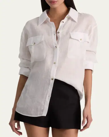 ALICE + OLIVIA Finely Oversized Utility Shirt | Thumbnail 4 ALICE + OLIVIA Finely Oversized Utility Shirt | Thumbnail 4