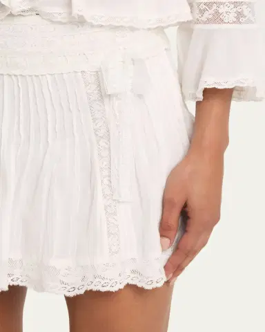 LoveShackFancy Solena Cotton Victorian Mini Skirt | Thumbnail 5 LoveShackFancy Solena Cotton Victorian Mini Skirt | Thumbnail 5