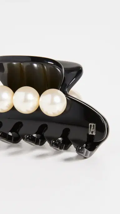 Alexandre de Paris Pearl Beaded Small Hair Clip Black/Pearl One Size | Thumbnail 5 Alexandre de Paris Pearl Beaded Small Hair Clip Black/Pearl One Size | Thumbnail 5