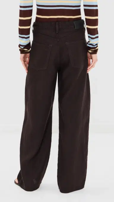 Citizens of Humanity Petite Brynn Linen Pants Chocolate | Thumbnail 3 Citizens of Humanity Petite Brynn Linen Pants Chocolate | Thumbnail 3