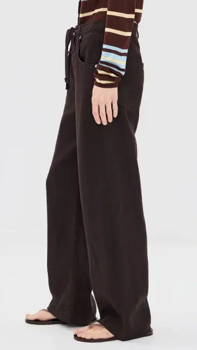 Citizens of Humanity Petite Brynn Linen Pants Chocolate | Thumbnail 4 Citizens of Humanity Petite Brynn Linen Pants Chocolate | Thumbnail 4