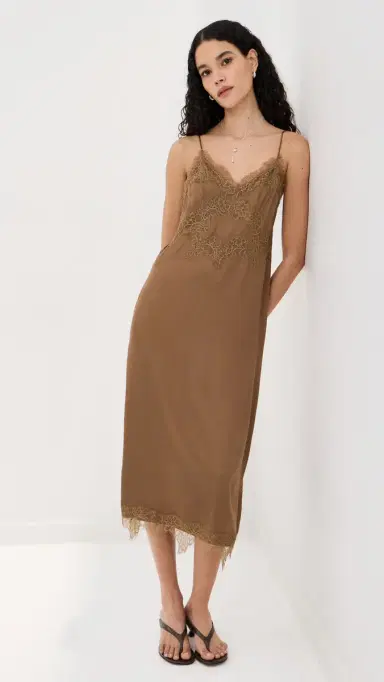 LE BOP Amara atin Dress Hazelnut | Thumbnail 2 LE BOP Amara atin Dress Hazelnut | Thumbnail 2