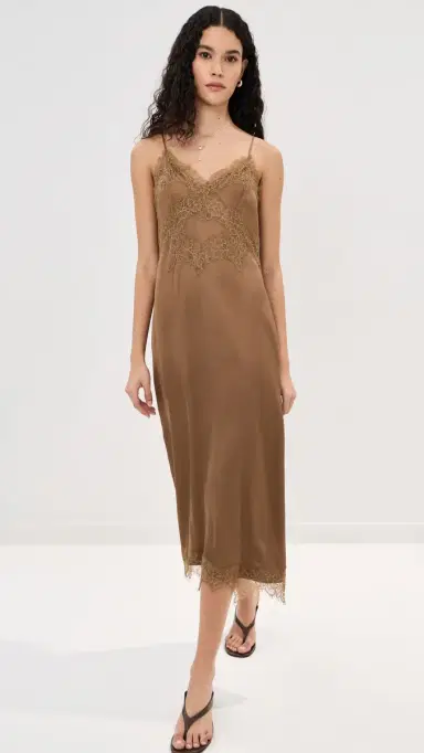 LE BOP Amara atin Dress Hazelnut | Thumbnail 6 LE BOP Amara atin Dress Hazelnut | Thumbnail 6