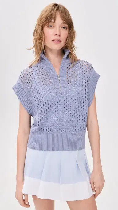 Varley Gaines Half Zip Knit Top Thistle Down | Thumbnail 2 Varley Gaines Half Zip Knit Top Thistle Down | Thumbnail 2