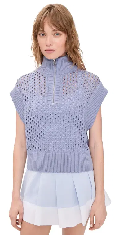 Varley Gaines Half Zip Knit Top Thistle Down | Thumbnail 1 Varley Gaines Half Zip Knit Top Thistle Down | Thumbnail 1