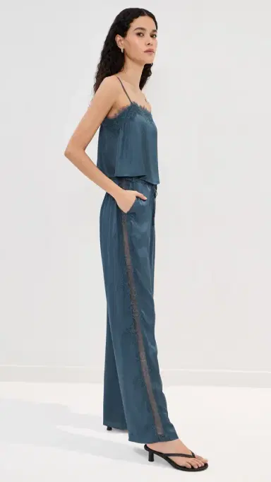 LE BOP Lauren atin Pants Navy | Thumbnail 4 LE BOP Lauren atin Pants Navy | Thumbnail 4
